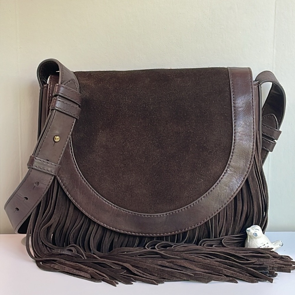 Frye Ray Fringe Saddle Bag